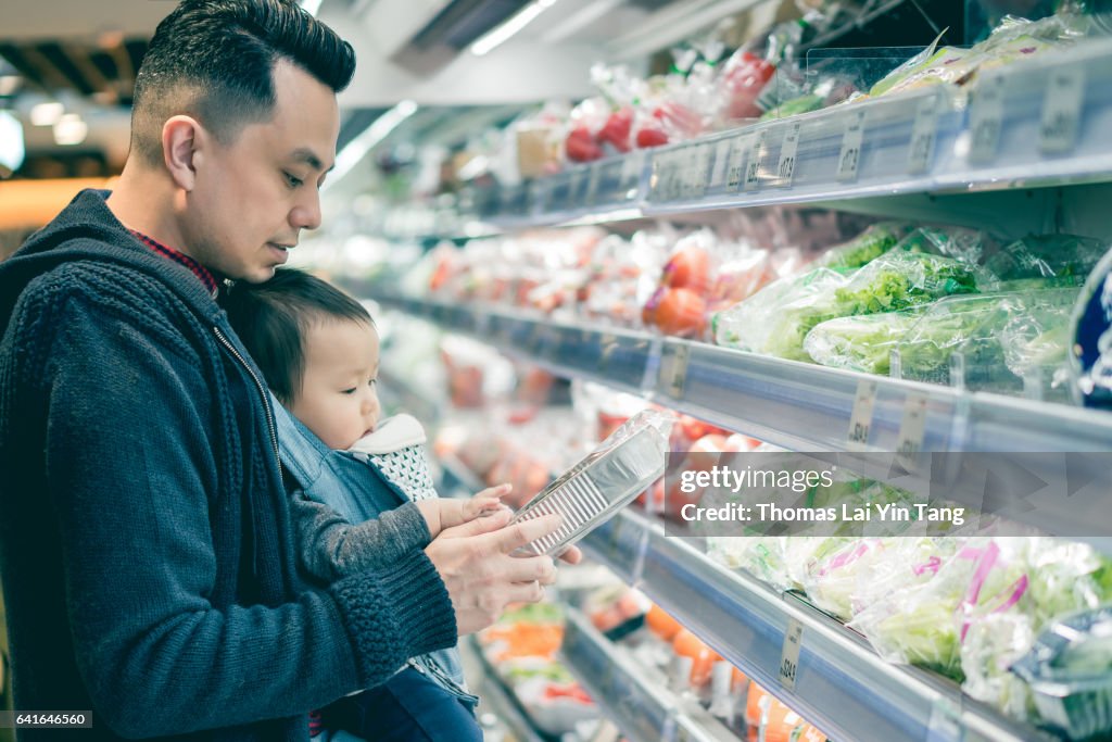 Baby Boy shopping with daddy