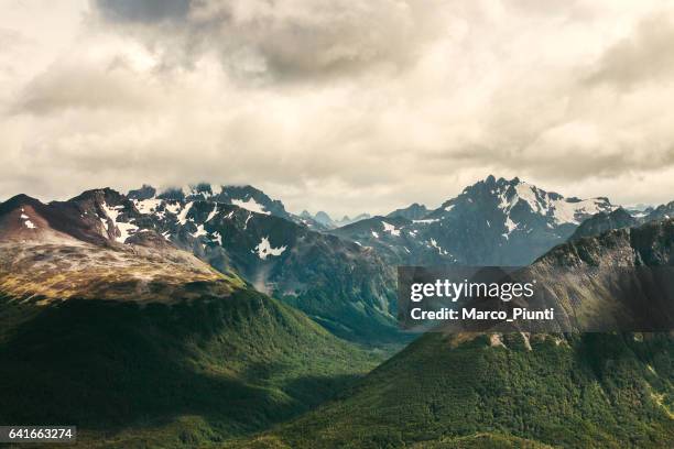 ushuaia nature landscape, patagonia, argentina - tierra del fuego province chile stock pictures, royalty-free photos & images