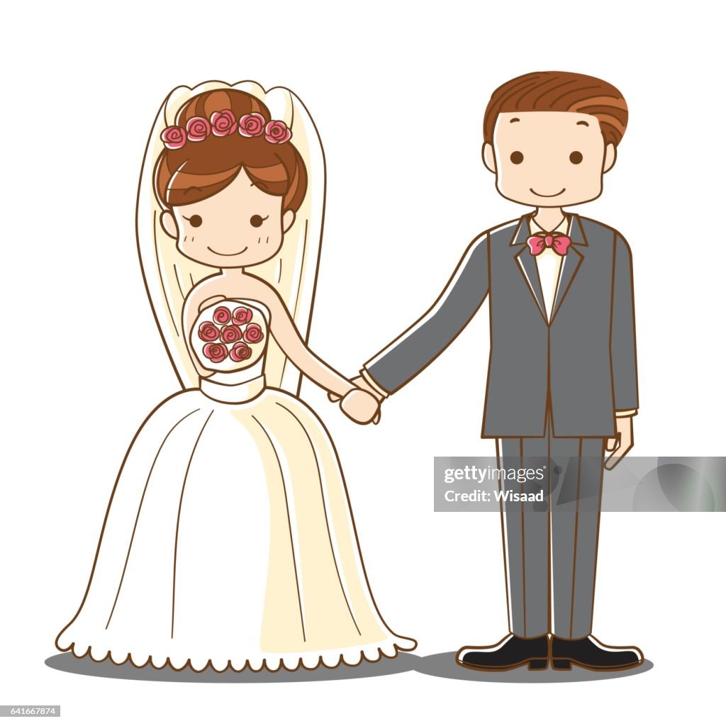 Pareja De Boda Con Dibujos Animados De La Mano Ilustración de stock - Getty Images Pareja De Boda Con Dibujos Animados De La Mano Ilustración de stock - Getty Images