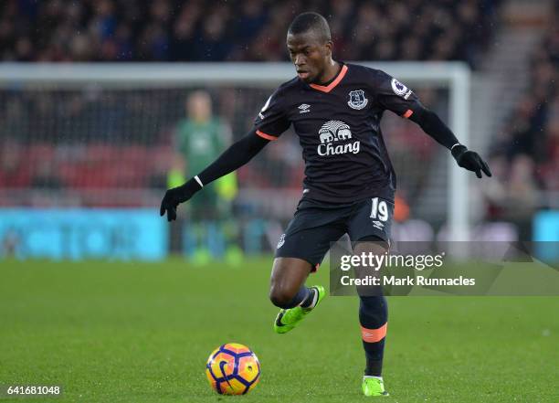 Enner Valencia of Everton in action during the Premier League match between Middlesbrough and Everton at Riverside Stadium on February 11, 2017 in...