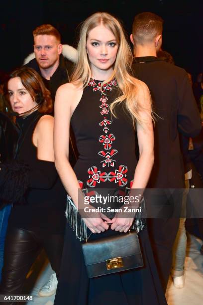 Lindsay Ellingson attends the Jonathan Simkhai show during New York Fashion Week at Skylight Clarkson Sq on February 11, 2017 in New York City.