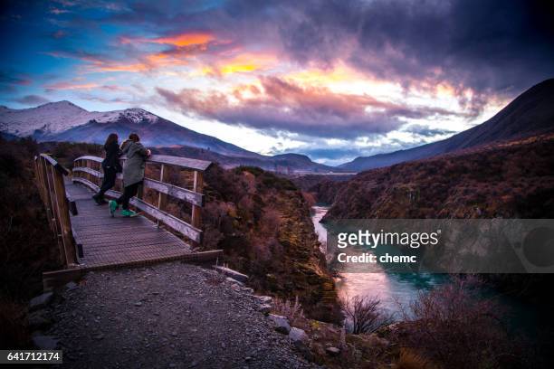 winter-wandern - maori stock-fotos und bilder