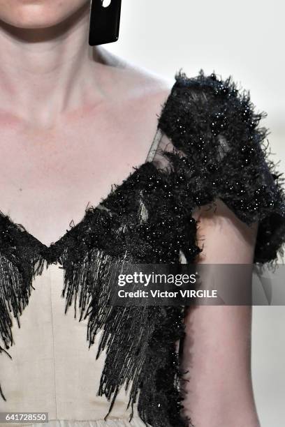 Model walks the runway at the Leanne Marshall fashion show during New York Fashion Week Fall Winter 2017-2018 on February 12, 2017 in New York City.