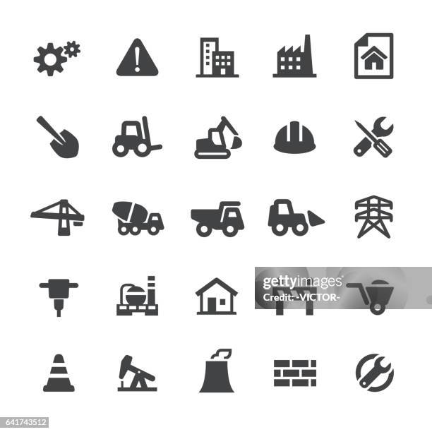 bau-icons - smart-serie - baustelle stock-grafiken, -clipart, -cartoons und -symbole