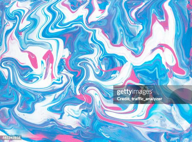 colorful fluid acrylic painting - acrylic on canvas stock illustrations
