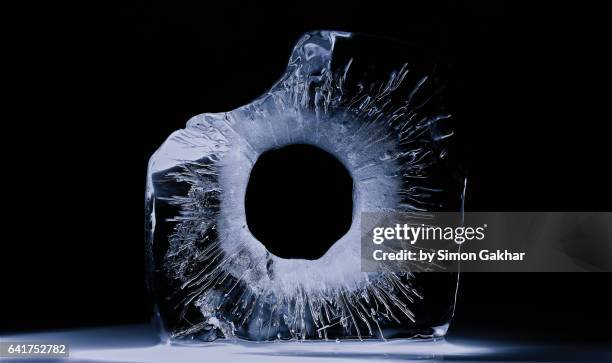 close up photograph of ice sculpture - snösörja bildbanksfoton och bilder