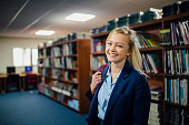 Teen Student In The Library