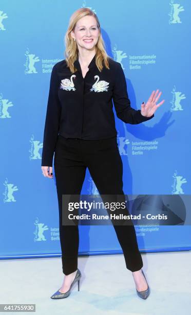 Laura Linney attends the 'The Dinner' photo call during the 67th Berlinale International Film Festival Berlin at Grand Hyatt Hotel on February 10,...