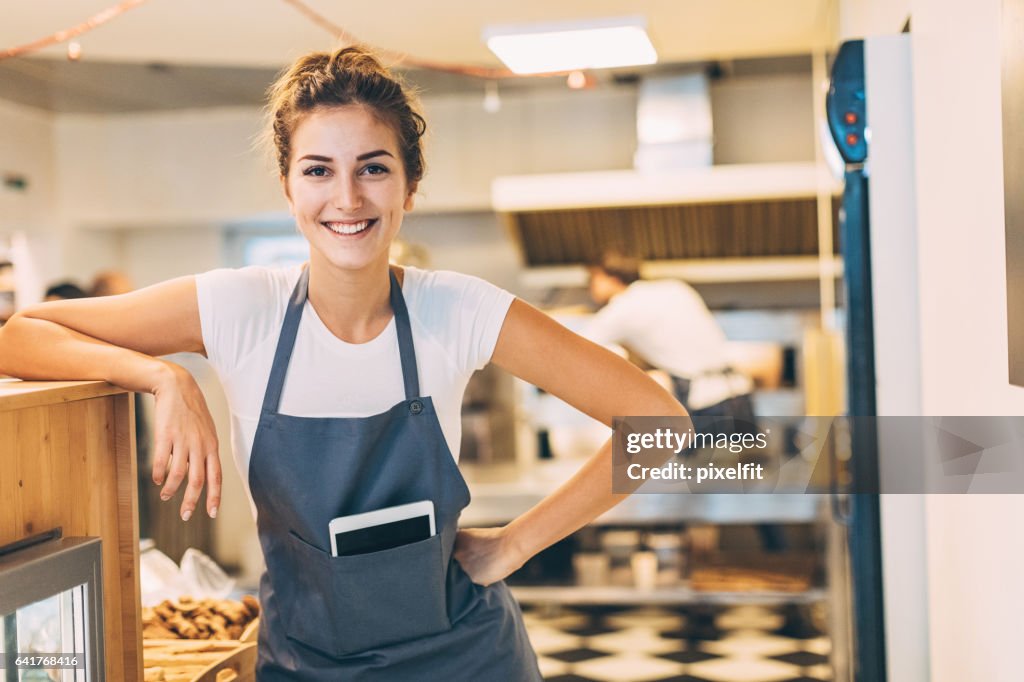 Geschäftsführer der Bäckerei mit Zuversicht