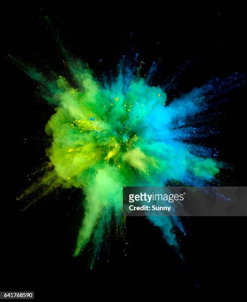 powder explosion - colour explosion stock pictures, royalty-free photos & images