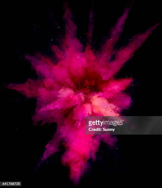 powder explosion - farbpulver stock-fotos und bilder