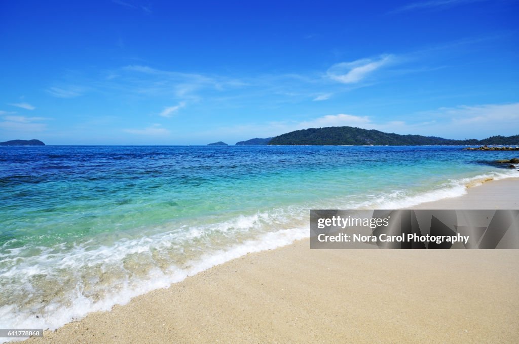 Beach in Kota Kinabalu, Sabah Borneo, Malaysia.