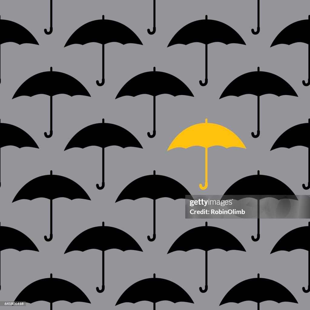 Zwarte paraplu's naadloze patroon