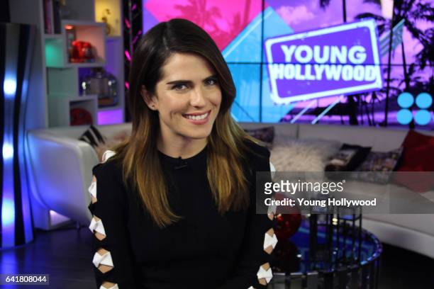 February 13: Karla Souza visits the Young Hollywood Studio on February 13, 2016 in Los Angeles, California.