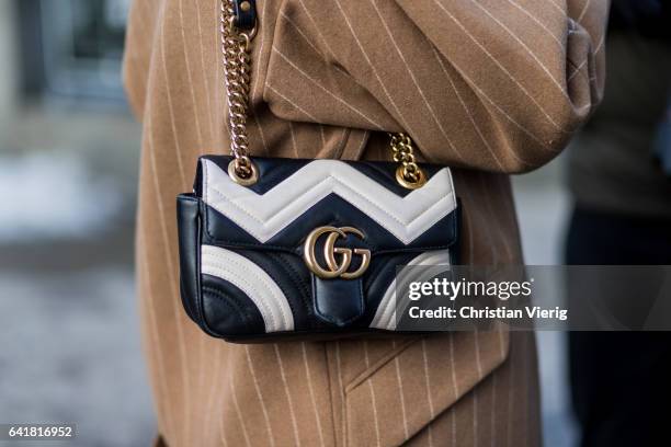 Gucci bag outside 3.1 Phillip Lim on February 13, 2017 in New York City.