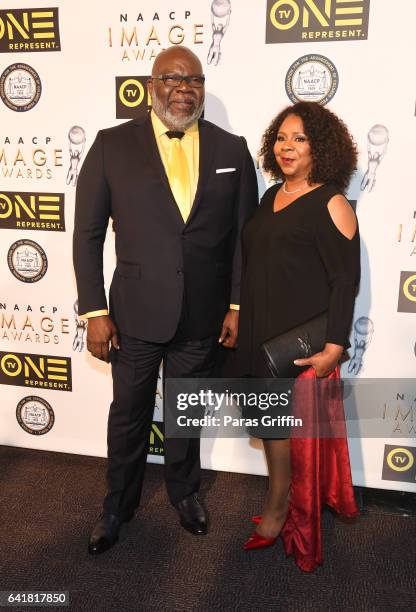 Jakes and Serita Jakes attend 48th NAACP Image Dinner at Pasadena Convention Center on February 10, 2017 in Pasadena, California.