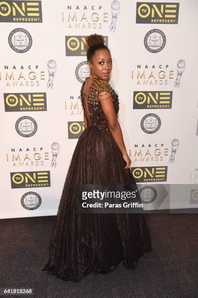 Actress Emyri Crutchfield attends 48th NAACP Image Dinner at Pasadena Convention Center on February 10, 2017 in Pasadena, California.