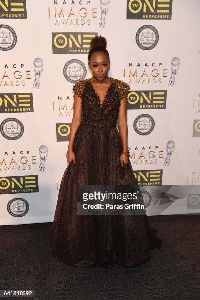 Actress Emyri Crutchfield attends 48th NAACP Image Dinner at Pasadena Convention Center on February 10, 2017 in Pasadena, California.