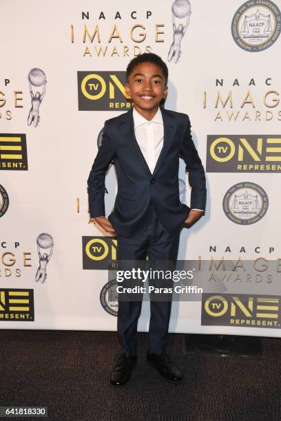 Miles Brown attends 48th NAACP Image Dinner at Pasadena Convention Center on February 10, 2017 in Pasadena, California.