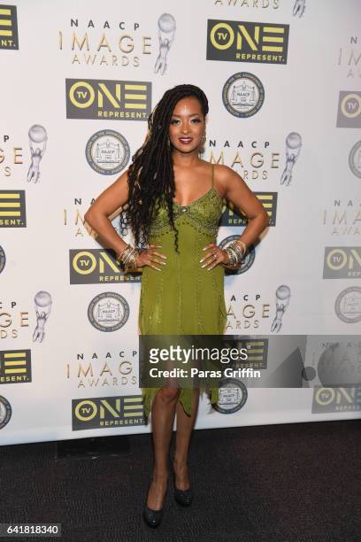 Jennia Frederique attends 48th NAACP Image Dinner at Pasadena Convention Center on February 10, 2017 in Pasadena, California.