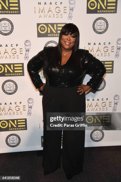 Loni Love attends 48th NAACP Image Dinner at Pasadena Convention Center on February 10, 2017 in Pasadena, California.