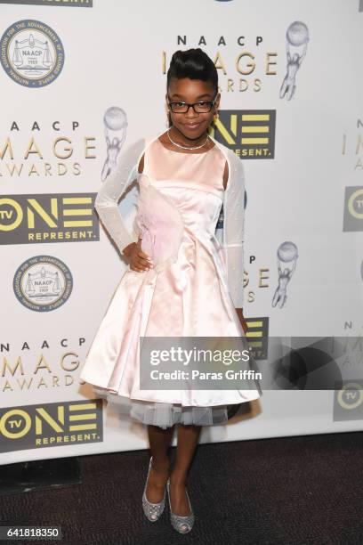 Marsai Martin attends 48th NAACP Image Dinner at Pasadena Convention Center on February 10, 2017 in Pasadena, California.