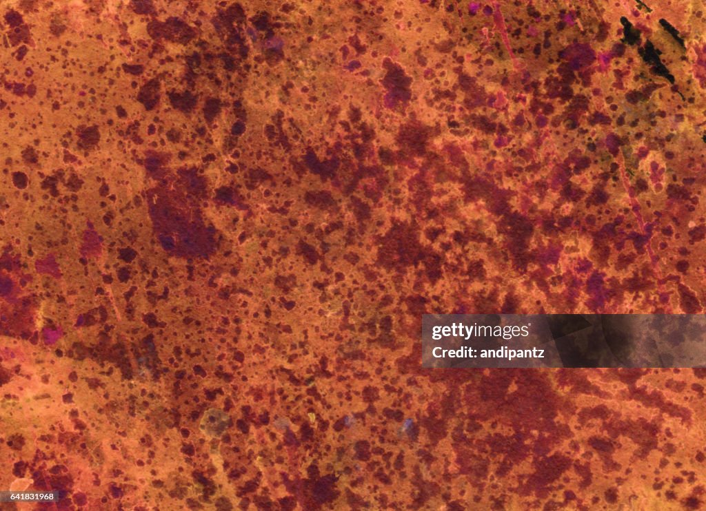 Rust Color Prints Splattered Rust Colored Background On Paper High-Res Vector Graphic ...