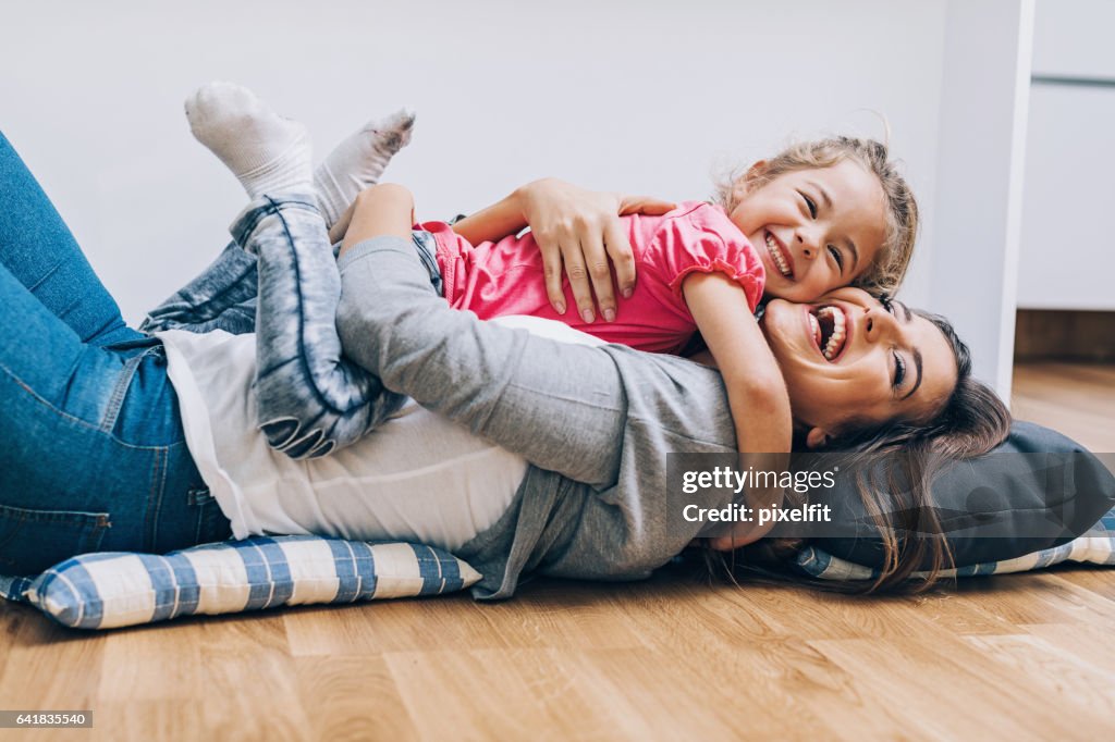 Mother and daughter - love and happiness