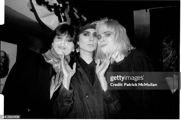 Way Bandy, Steven Meisel, and Jim Breese at Dianne Brill's five year anniversary party for Rudolf at Danceteria. February 1984.