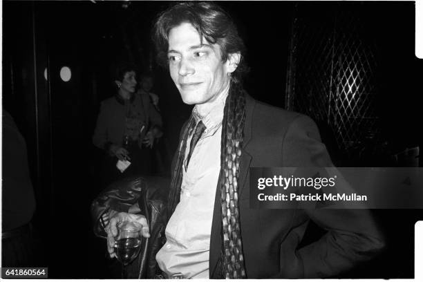 Robert Mapplethorpe at the Wool Bureau Party at the Saint. January 1985.