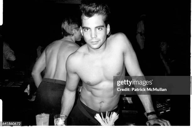 Richard Grieco bartending at the Palladium. September 29, 1985.