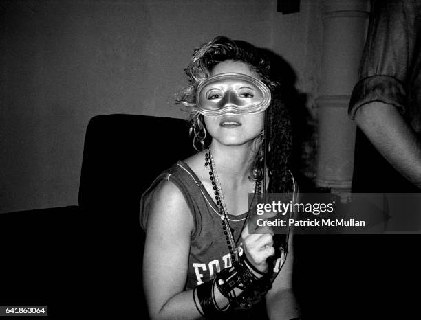 Madonna at Dallas Boesendahl's party for Amadeus at Limelight. Wednesday, September 12, 1984.