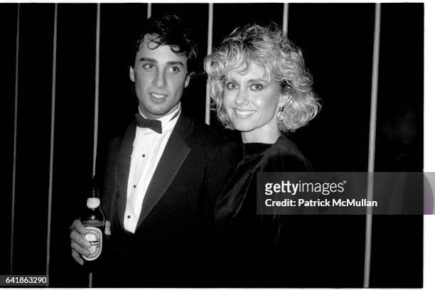 Matt Lattanzi and Olivia Newton John at the Boy Crazy book party at Area. May 11, 1984.