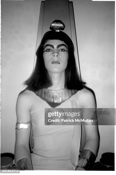 Bernard Zette as Cleopatra at the Details magazine party at Area. Early November 1984.