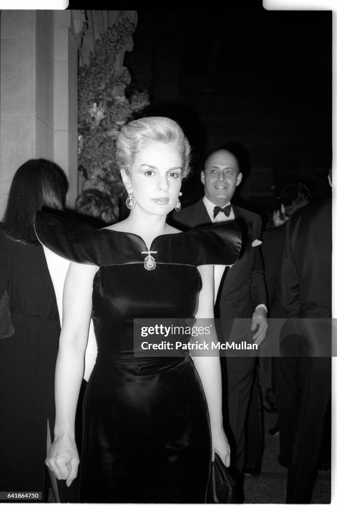 Carolina and Reinaldo Herrera at the Costume Institute's Met Ball Benefit held at the Metropolitan Museum of Art