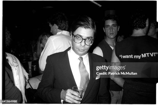 Bob Colacello at the 212 Party at Studio 54. December 1983.