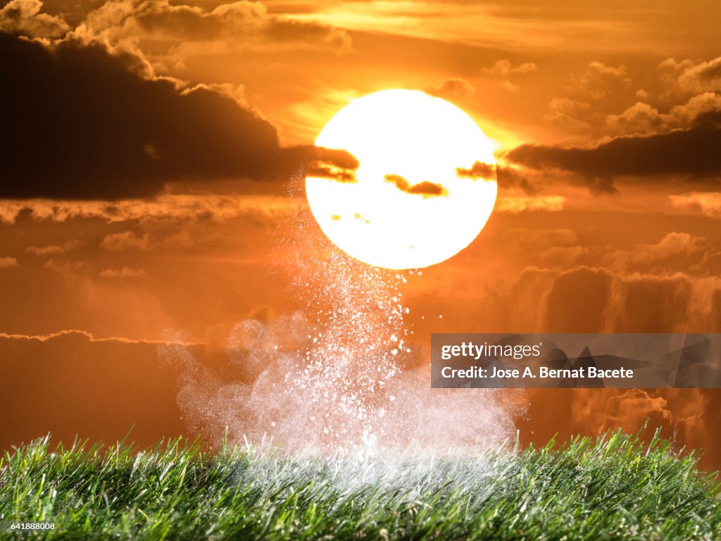Sunlight Particles Explosion Of Dust Particles By The Impact Of The Sun On The Earth On A ...