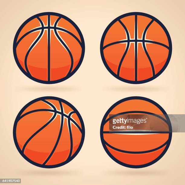 basketbälle  - basketball stock-grafiken, -clipart, -cartoons und -symbole
