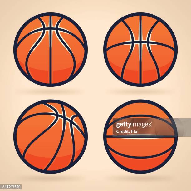 ilustraciones, imágenes clip art, dibujos animados e iconos de stock de basketballs  - basket ball