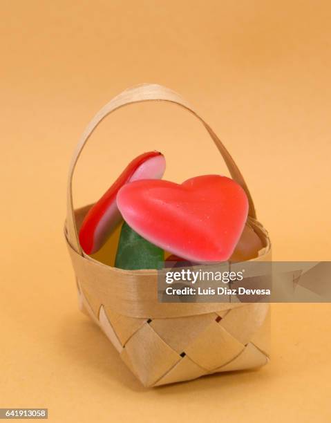 valentine's day gift - wicker heart stock pictures, royalty-free photos & images