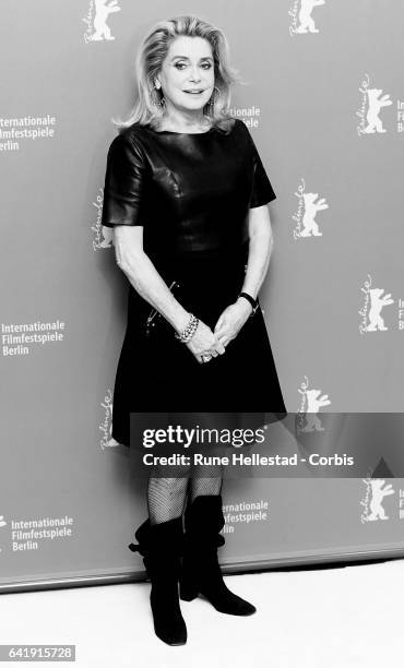 Catherine Deneuve the 'The Midwife' photo call during the 67th Berlinale International Film Festival Berlin at Grand Hyatt Hotel on February 14, 2017...