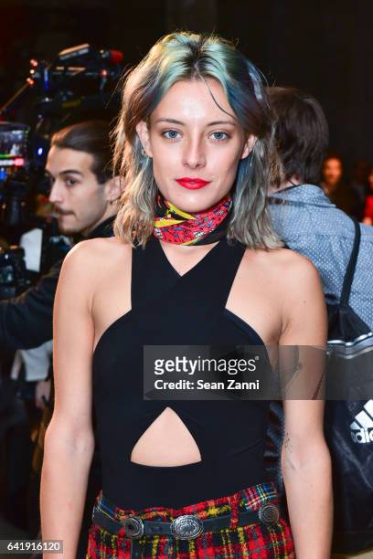 Chloe Norgaard attends the Zadig & Voltaire show during New York Fashion Week at Skylight Modern on February 13, 2017 in New York City.