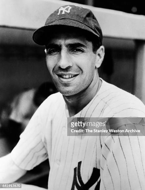 Phil Rizzuto, shortstop of the New York Yankees, poses for a portrait, circa 1945.