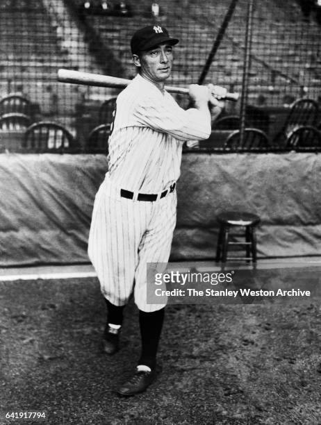 Tony Lazzeri, second baseman for the New York Yankees poses before a game circa 1932.