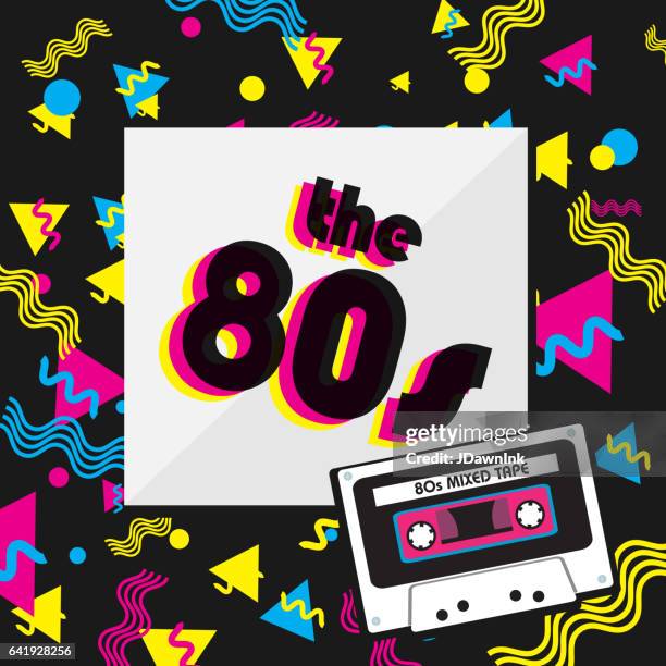 80s designs - topics stock illustrations