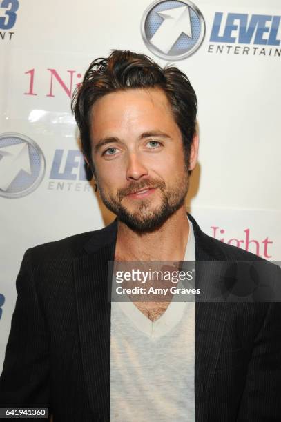 Justin Chatwin attends the Los Angeles Premiere of "1 Night" on February 10, 2017 in Los Angeles, California. ***Justin Chatwin