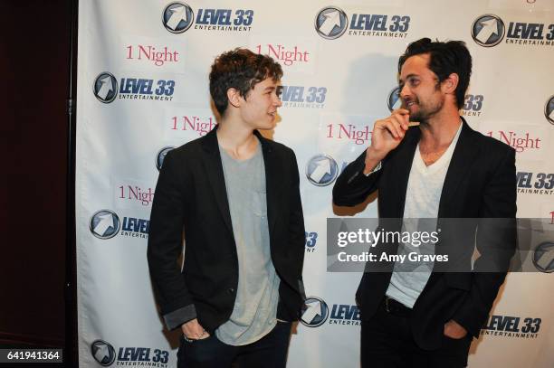 Kyle Allen and Justin Chatwin attends the Los Angeles Premiere of "1 Night" on February 10, 2017 in Los Angeles, California. ***Kyle Allen;Justin...