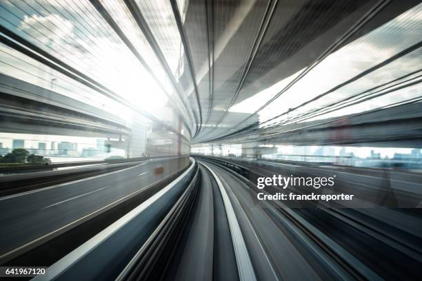 inside the metro in the tokyo railway - monorail stock pictures, royalty-free photos & images