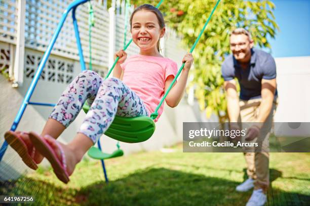 everyday is a new chance to play - children swinging stock pictures, royalty-free photos & images