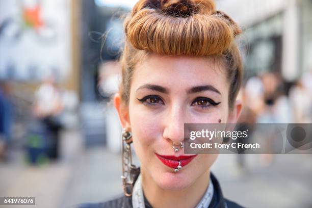 street portrait - nose piercing stock pictures, royalty-free photos & images